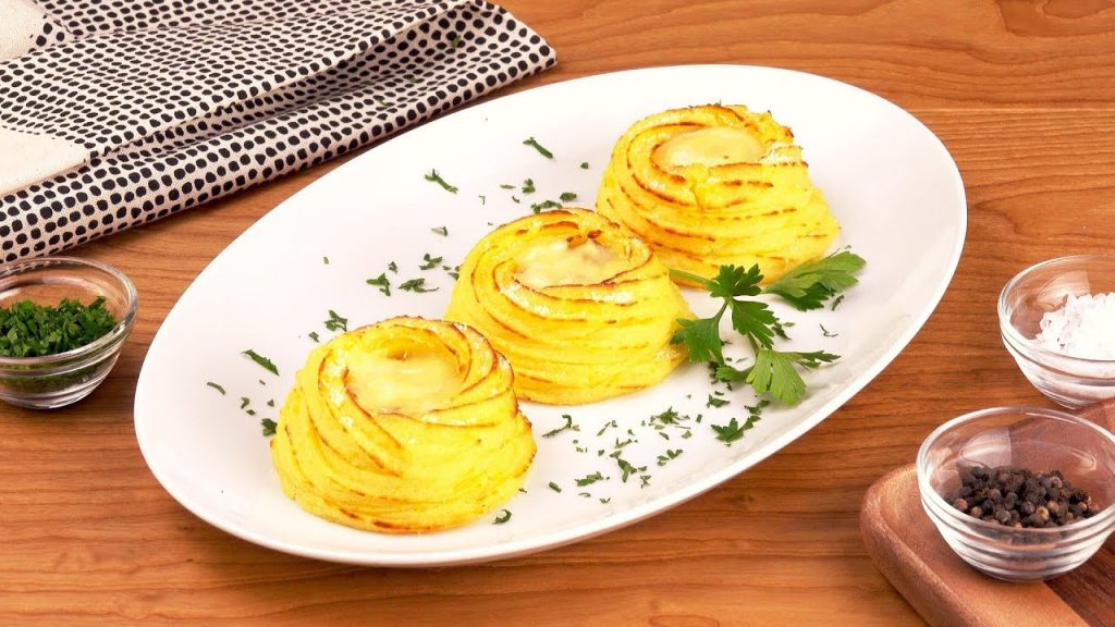 Kartoffel Püree oder Brei mal ganz anders – als gefülltes Nest – Rezept für eine Hauptmahlzeit