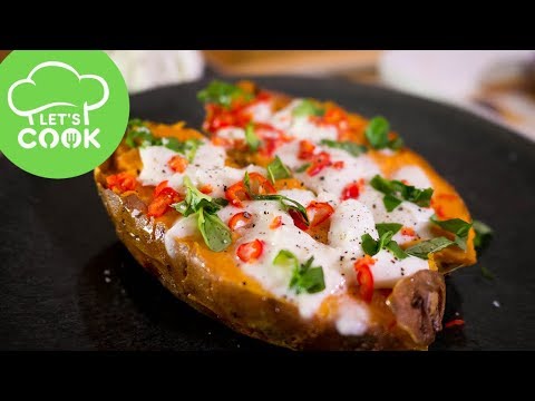 REZEPT: Gebackene Süßkartoffel aus dem Ofen 😍 Super einfach!