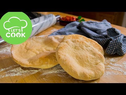 Pita Brot selber machen | Knusprig & warm | Einfaches Rezept