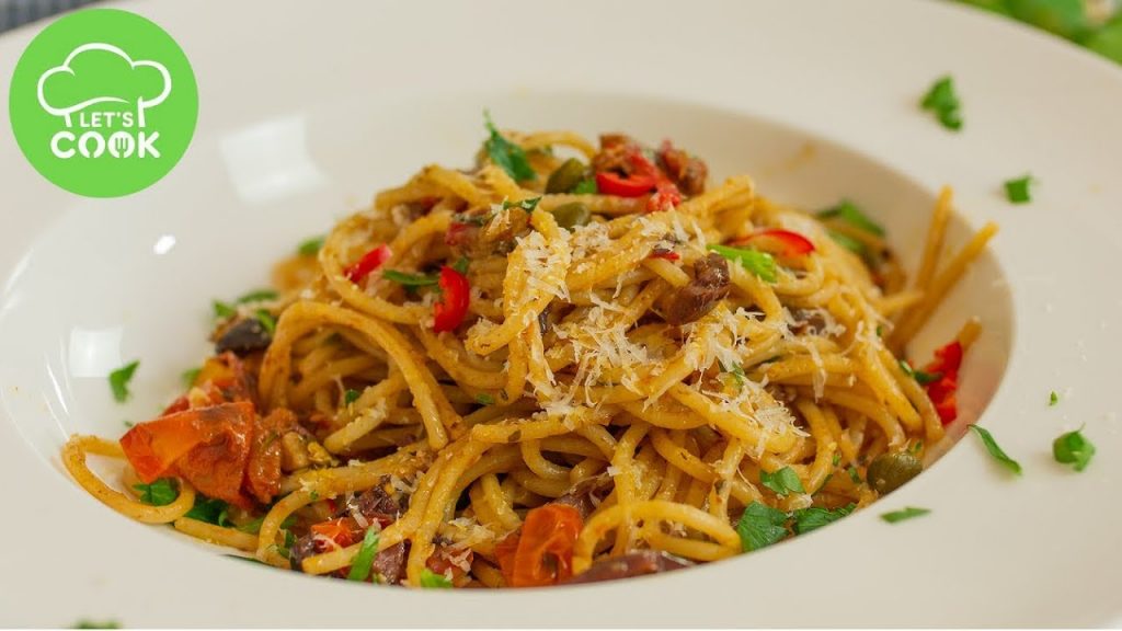 Spaghetti Alla Puttanesca | Einfache Nudelsoße in 10 Minuten