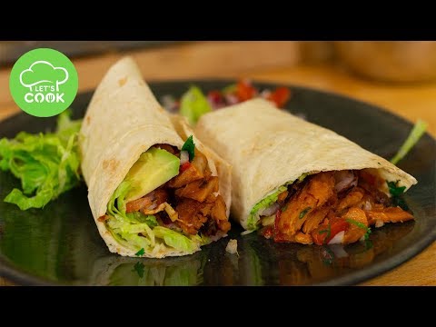 Die BESTEN vegetarischen Wraps mit Avocado & "Pulled Pork"