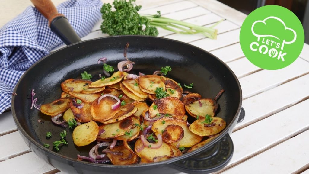 Bratkartoffeln zubereiten | So werden sie IMMER knusprig | aus rohen Kartoffeln | Veggie Wednesday