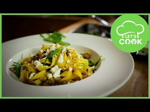 Pilz Pasta mit Champignons & Fetakäse | Nur 5 Zutaten!! 😍