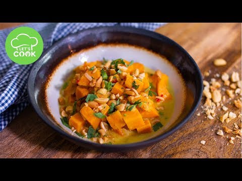 Süßkartoffel Curry mit Kokosmilch & Erdnüssen 🍠 Vegan
