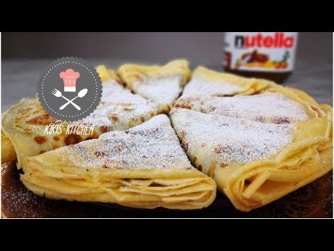 Crepes mit Nutella | Crepes Grundteig | mit oder ohne Crepes Maschine | Kikis Kitchen