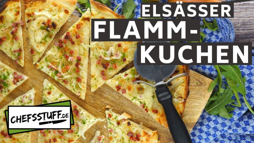 Elsässer Flammkuchen und Elenas Lieblingsbelag mit Ruccola, Seranoschinken, Oliven und Fetakäse