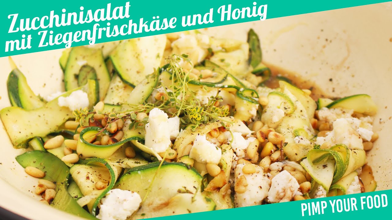 Gebratener Zucchinisalat mit Ziegenfrischkäse und Honig | Felicitas ...