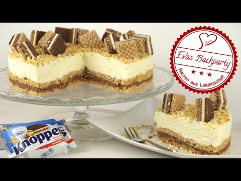 Knoppers – Torte / ohne Backen / knusprig / nussig / schokoladig / Backen mit Evas Backparty