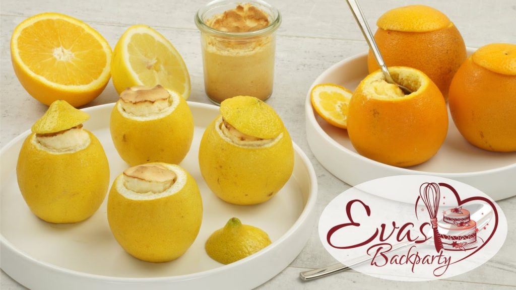 Zitronen-Soufflé / schnelles Dessert /  luftig / Zitrone / Orange / Nachtisch / Backen Evasbackparty