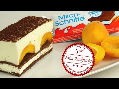 Milchschnittentraum mit Früchten / Kuchen aus Milchschnitte / Sommerrezept / Aprikosen / ohne Backen