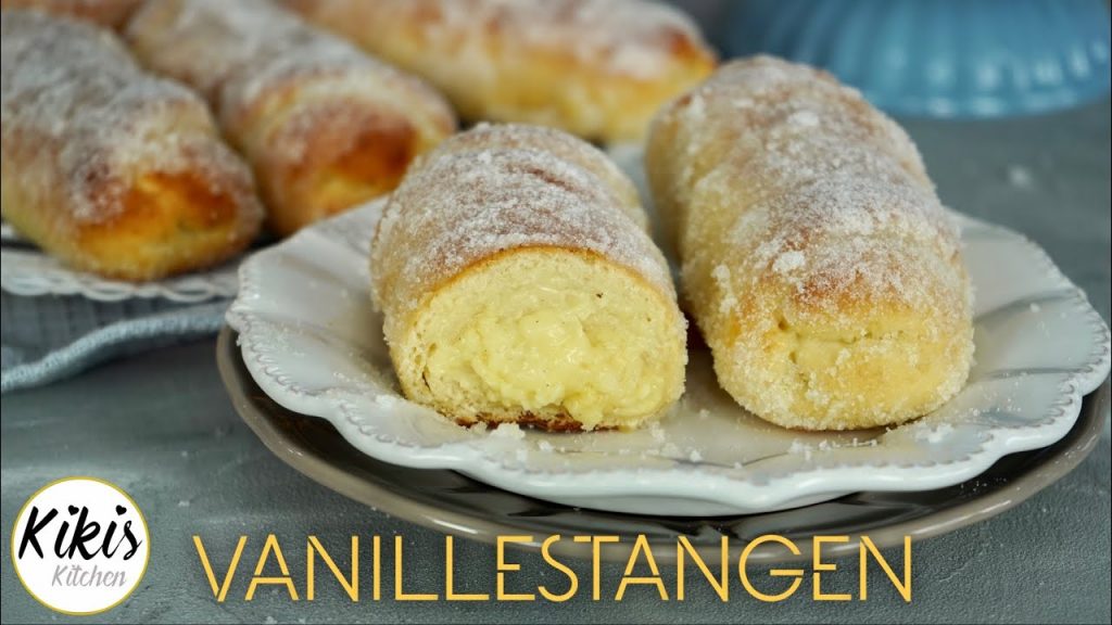 Vanillestangen – soft und fluffig wie vom Bäcker / Rezept für weiche Puddinghörnchen