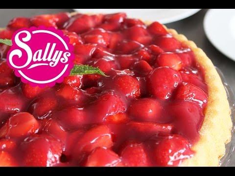 Erdbeerkuchen / Obstkuchenboden Grundrezept – mit gelatinefreiem Guss / Sallys Welt