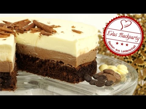 Schokoladentorte / Triple Chocolate Mousse Cake / Schokoladen Woche / Backen mit Evas Backparty