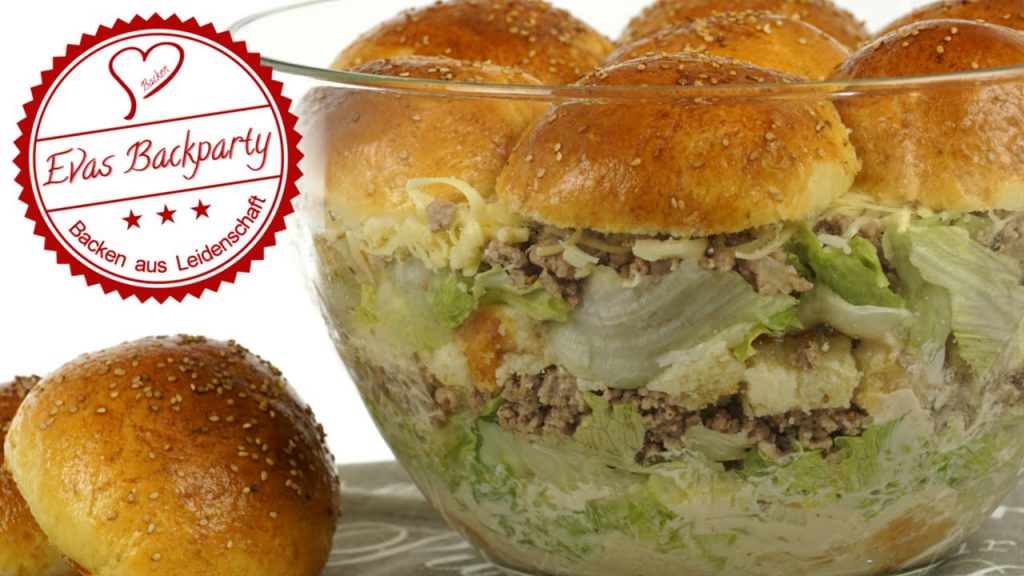 Burgersalat – der Party-Salat für Angeber / Grillrezept / Partyrezept / Backen mit Evas Backparty