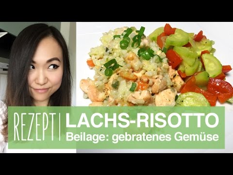 REZEPT: Lachs-Risotto mit gebratenem Gemüse