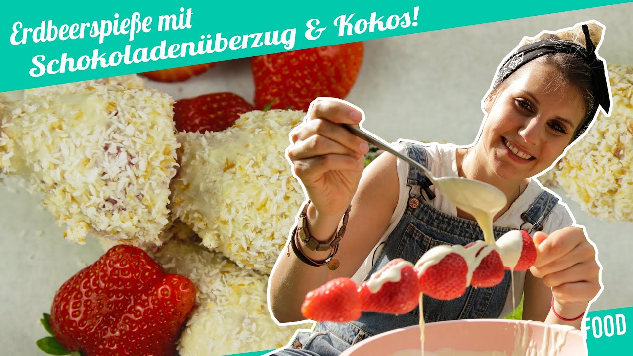Schoko-Erdbeeren mit weißer Schokolade und Kokos | Felicitas Then | Pimp Your Food