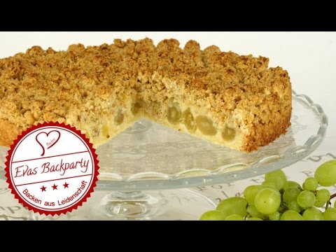 Trauben Crumble Kuchen / Traubenkuchen / Traubencrumble / Herbstrezept / Backen mit Evas Backparty