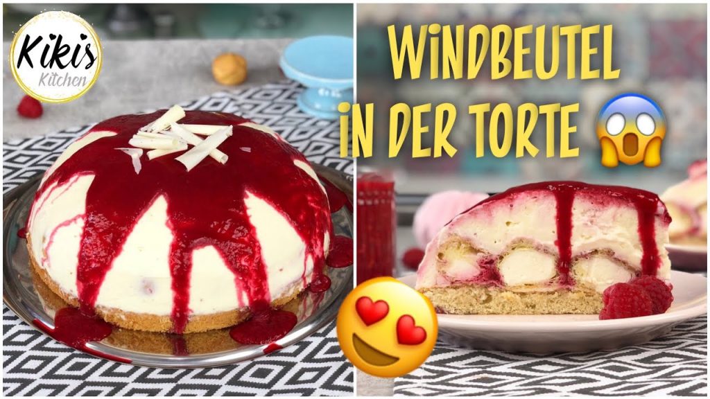 KINDERLEICHT: leckere WINDBEUTEL Torte – Mini Windbeutel mit köstlicher Creme und Himbeeren REZEPT