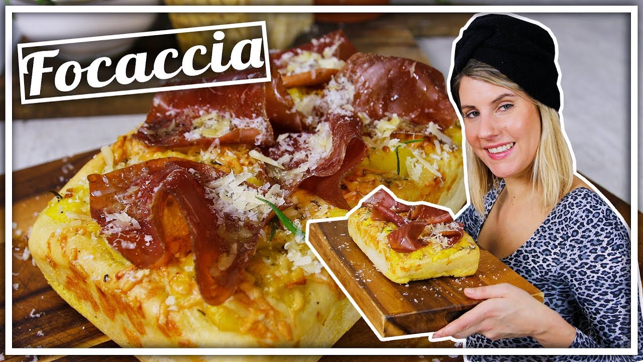 Fluffige Focaccia | mit Kartoffeln, Grana Padano und Bresaola | #KÄSELIEBE | Felicitas Then