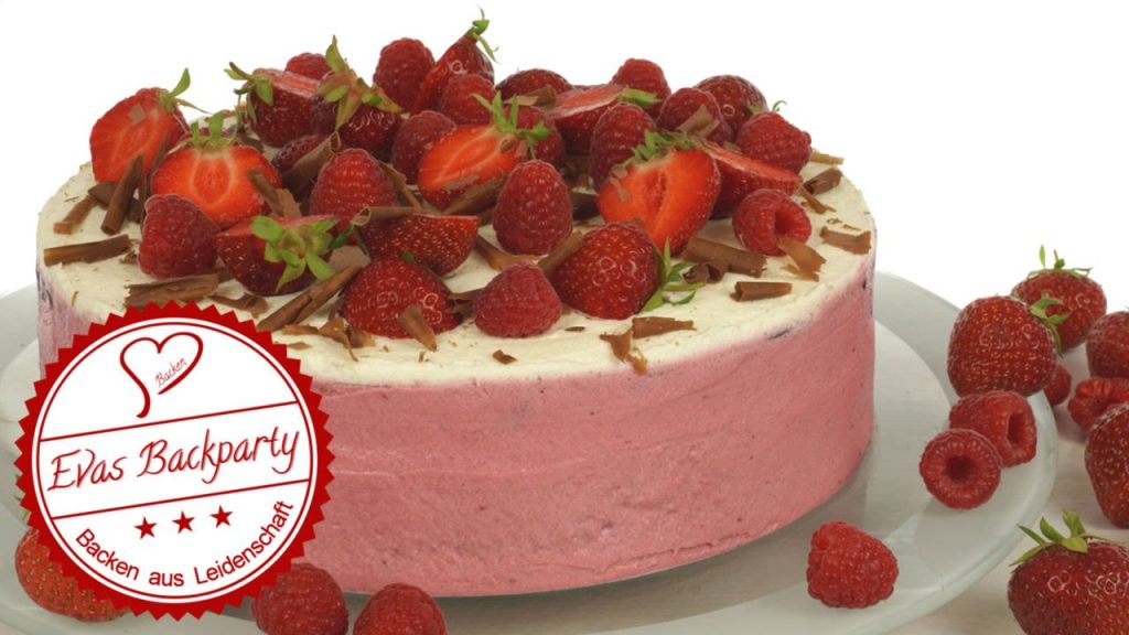 Himbeer-Erdbeer-Torte mit Frischkäse / ein beeriger Mädchentraum / Backen mit Evas Backparty