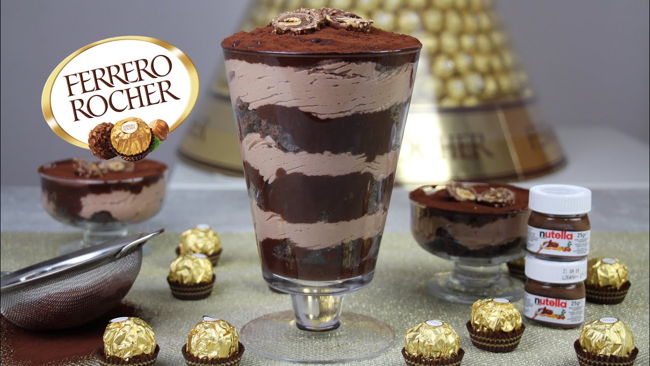 Ferrero Rocher Schichtdessert | Silvester Rezept einfach | Rocher Brownies