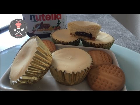 Cheesecake Muffins mit Nutella | Nutellacheesecake | Käsekuchen Muffins mit Kern | Rezept