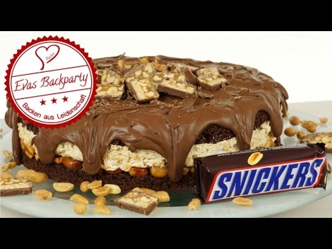 Snickerstorte / Foodporn mit Snickers / Erdnuss / Schokolade / Karamell / Nougat / Evas Backparty