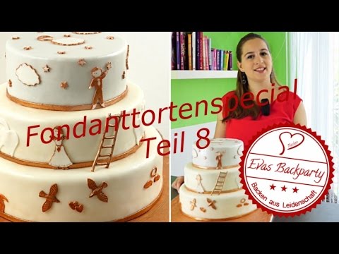 Fondanttortenspecial Teil 8 / Torte mit Fondant überziehen / Torten stabeln / Finale