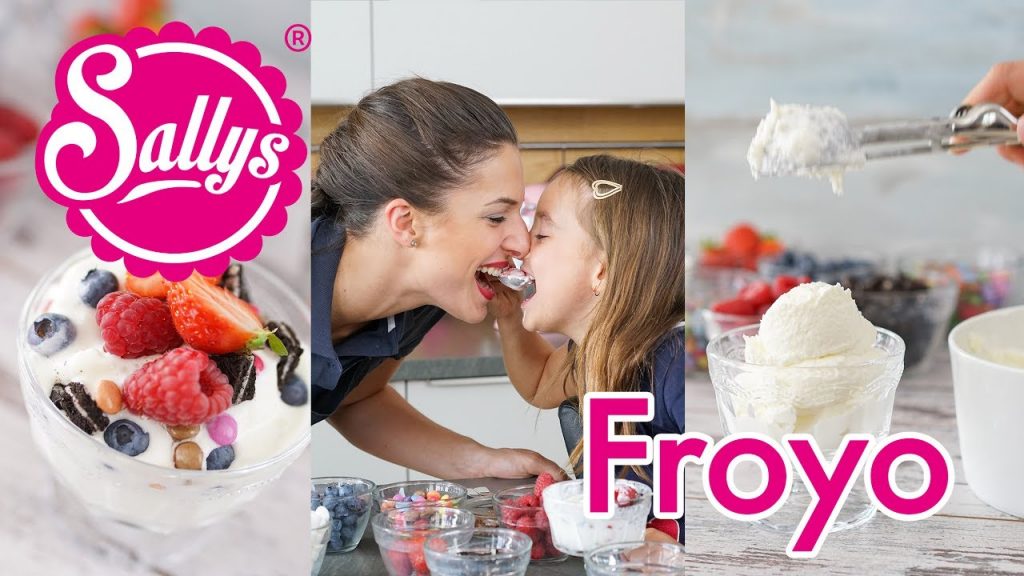 Frozen Yogurt / FroYo DIY / leichtes Joghurteis aus 4 Zutaten / wenig Zucker / Sallys Welt