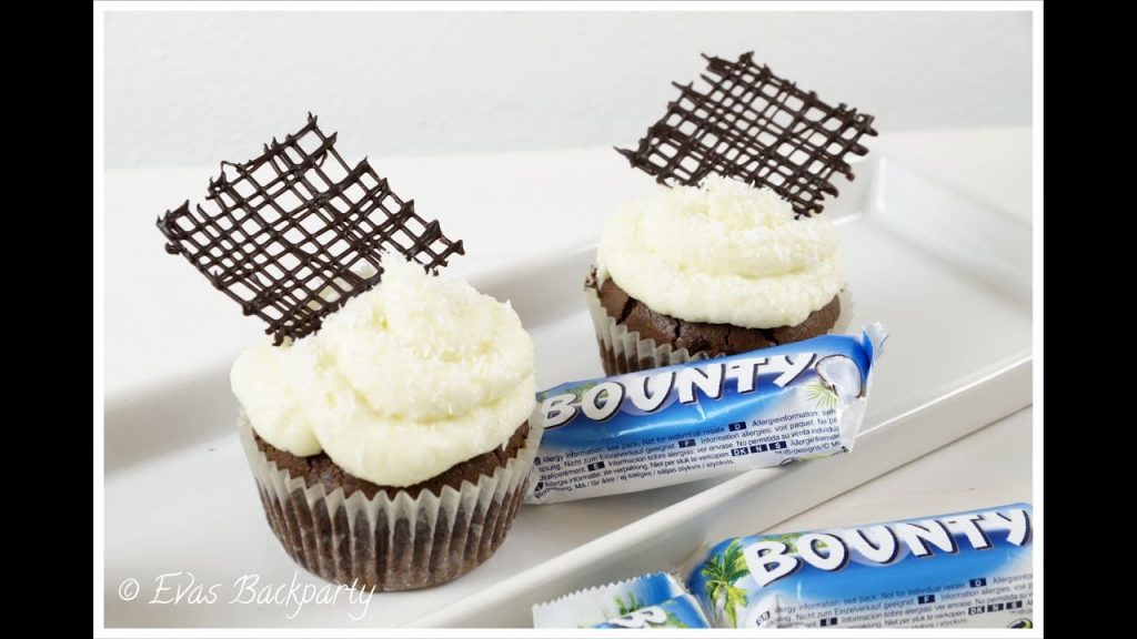 leckere, schokoladige Bounty – Cupcakes