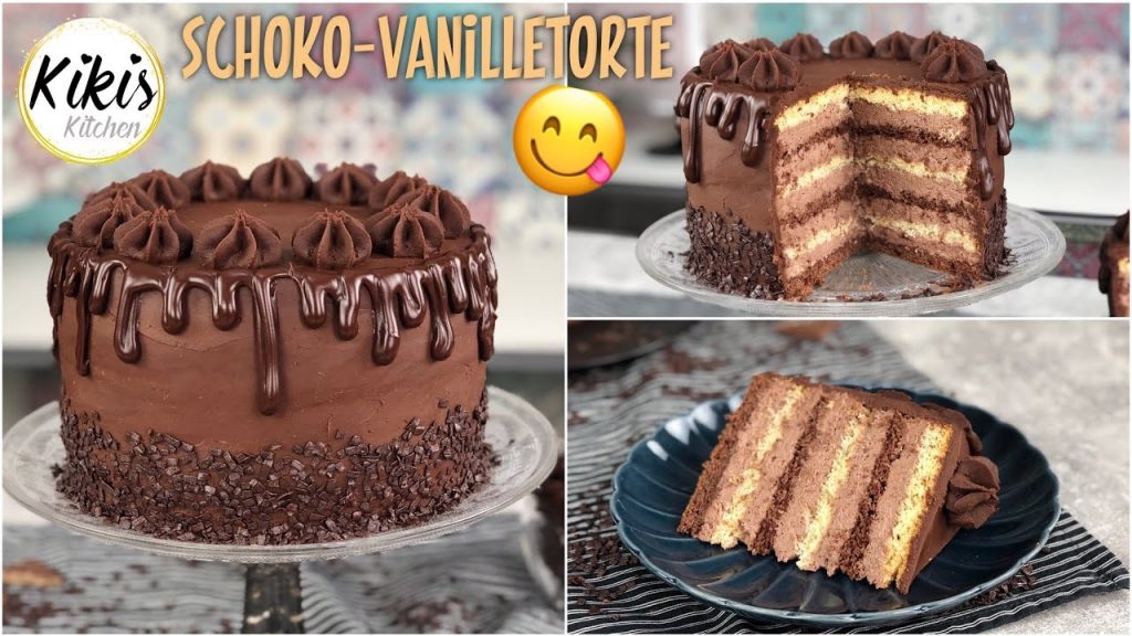 Diät gescheitert ❌ Kikis Schokoladenbombe 😍 Schoko-Vanille festlich dekoriert / Geburtstagstorte