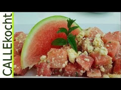 Mediterraner Melonen – Salat mit Feta und Minze – ein sommerliches Rezept