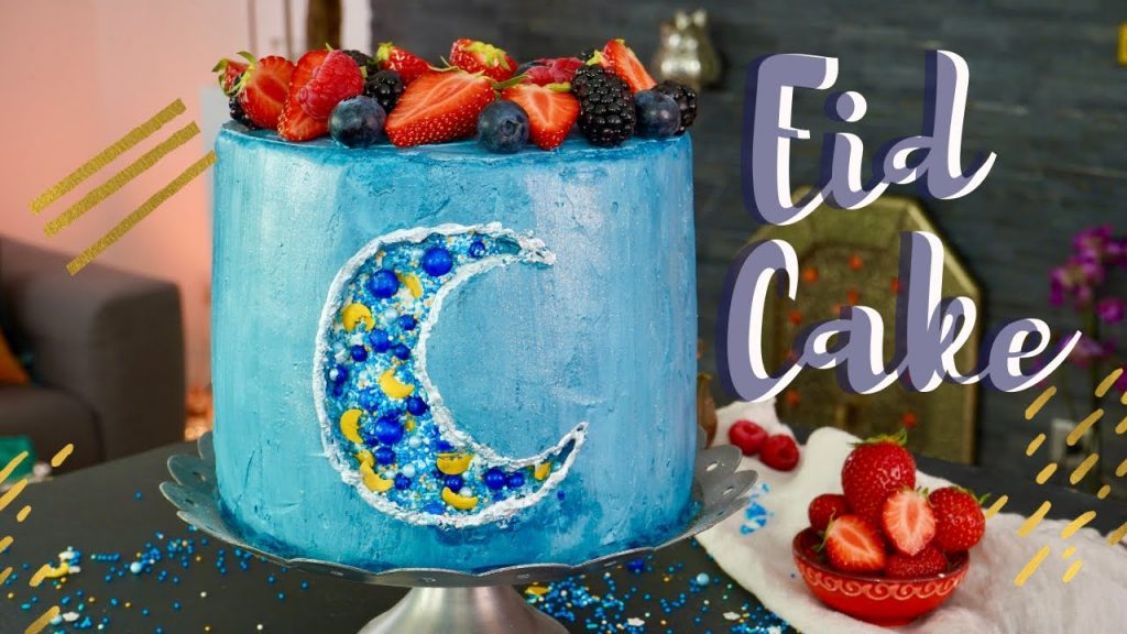 Bayram Torte / Ramadan Torte mit Erdbeeren, Biskuitboden und Swiss Meringue Buttercreme / Eid Cake