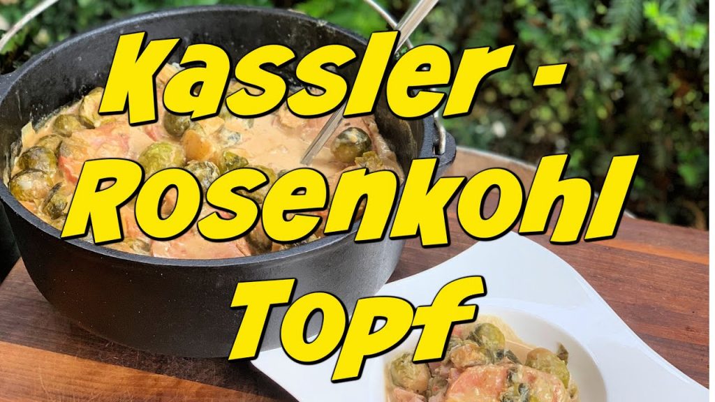 Kassler Rosenkohl Topf mit Käsesauce - Dutch Oven Rezept