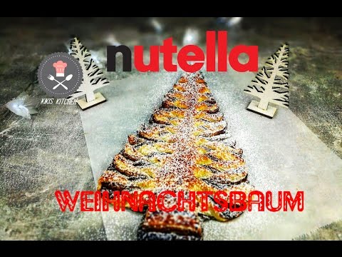 Nutella Weihnachtsbaum | Blätterteig Tannenbaum | Weihnachtsbuffet | Nutella 2 Zutaten