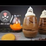 Halloween Kooperation | Schoko Dessertcreme Pudding Geister | Kikis Kitchen
