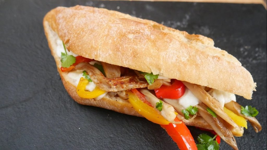 Ciabatta Sandwich mit Pilzen (Vegetarisches Sandwich) | Let's Cook