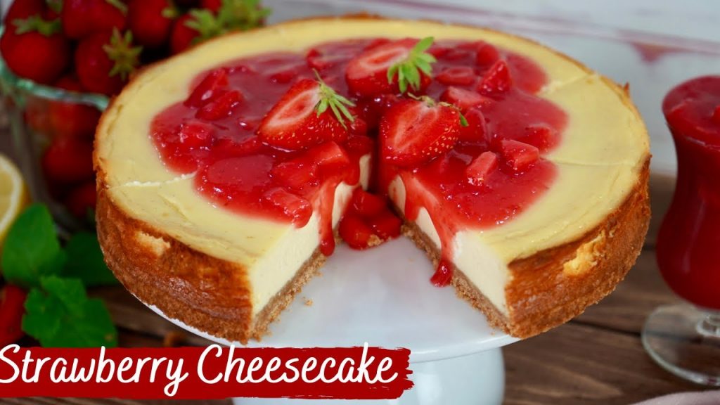 Strawberry Cheesecake sehr einfach, frisch und lecker / Käsekuchen mit Erdbeeren