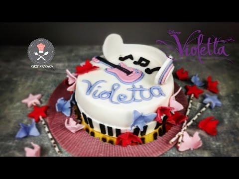Violetta Torte | Tini: Violettas Zukunft | Yogurette Fondanttorte | Anfängerfreundlich