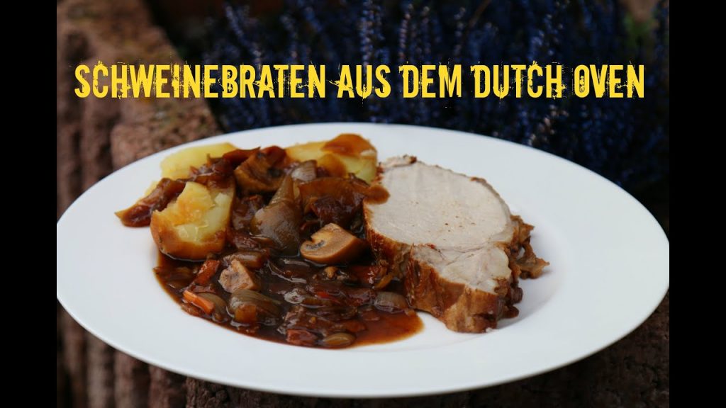 Karbonadenbraten mit Schwarzbiersoße – Schweinebraten aus dem Dutch Oven