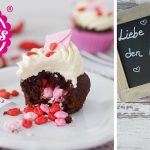 Valentinstags Cupcakes mit Überraschung / Inside Surprise Cupcakes / Sallys Welt