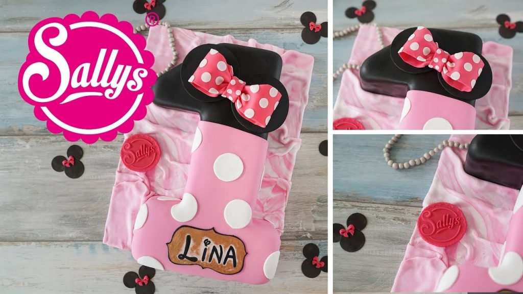 Geburtstagstorte Zahl 1 / Minnie Mouse Torte backen / Sallys Welt