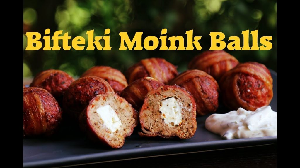 Bifteki Moink Balls – griechische Hackbällchen mit Feta und Bacon