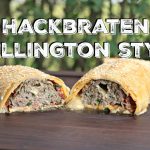 Hackbraten -  Wellington Style mit Bacon und Cheddar