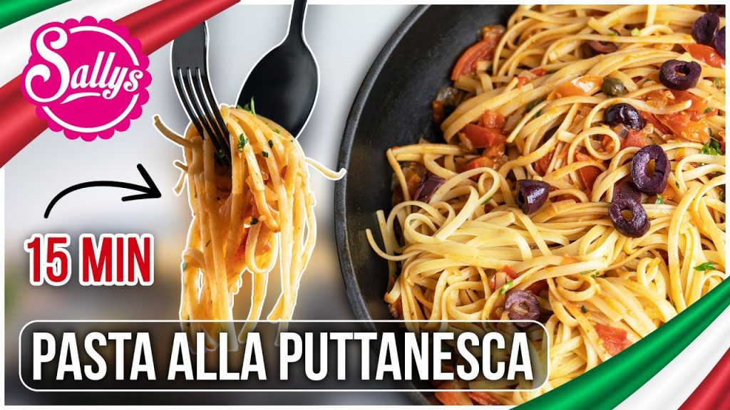 Nudel Gericht / Pasta alla Puttanesca / schnelles Mittagessen / Sallys Welt #WirBleibenZuhause