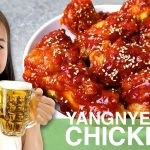 REZEPT: Yangnyeom Chicken | scharfe Chicken Wings | koreanisch frittiertes Hähnchen | KFC Chimaek