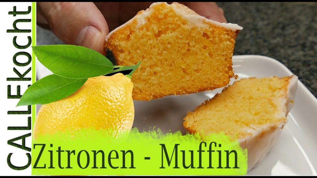 Zitronenkuchen als Muffin frisch und saftig.