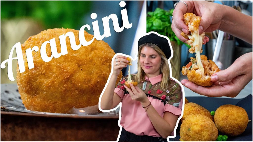 knusprige Arancini | frittierte Risotto-Bällchen mit Käse | Felicitas Then