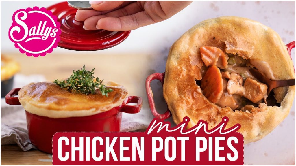 Mini Chicken Pot Pies / einfaches Mittagessen mit Brotkruste / Sallys Welt