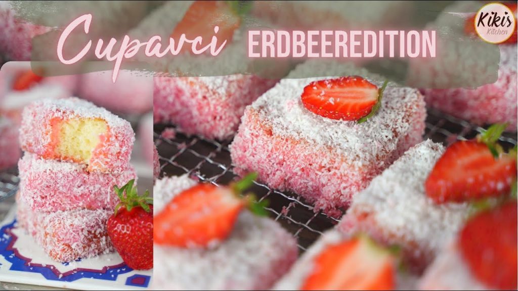 Softe Erdbeer-Kokoswürfel – Cupavci ERDBEER Edition / Kokos-Erdbeer-Dessert mit Taste Test